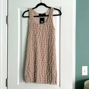 Zara - Creme beige frill dress